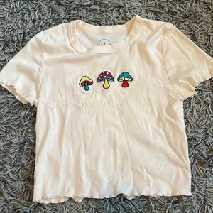 Off-white Embroidered Mushroom Baby T